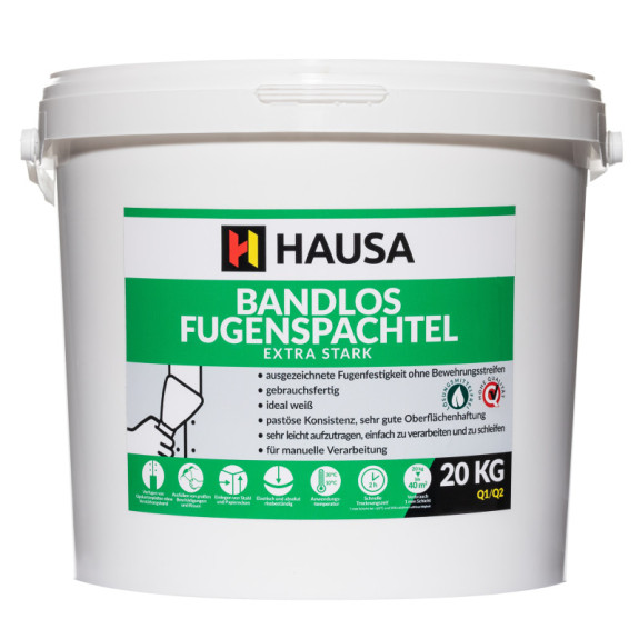 Reparatur Spachtelmasse HAUSA extra starke Fertigspachtel  weiß 20kg