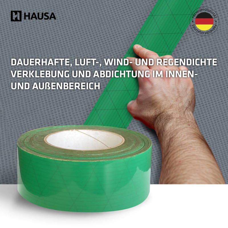 10x Dampfsperrklebeband grün 60mm x 25m - Hochleistungsklebeband für 10x Dampfsperrklebeband grün 60mm x 25m - Hochleistungsklebeband für