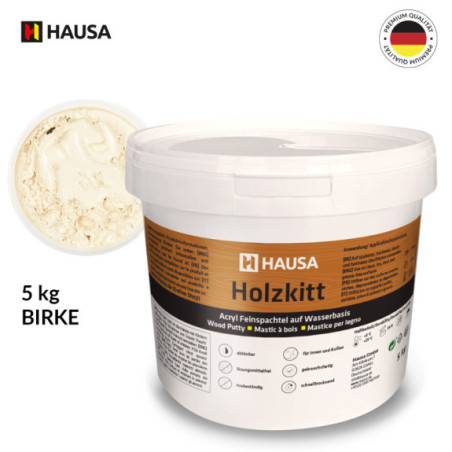 Holzkitt HAUSA 5 kg Birke Holzspachtelmasse Kitt für Holz
