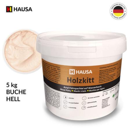 Holzkitt HAUSA 5 kg Buche Hell Holzspachtelmasse Kitt für Holz