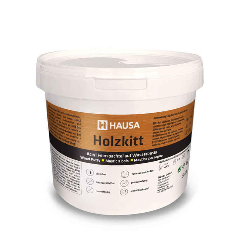 Holzkitt HAUSA 5 kg Buche Mittel Holzspachtelmasse Kitt für Holz