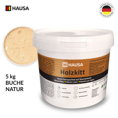 Holzkitt HAUSA 5 kg Buche Natur Holzspachtelmasse Kitt für Holz