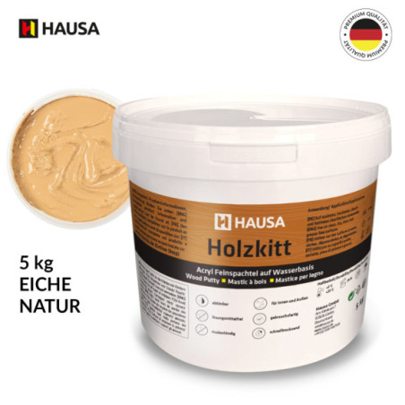 Holzkitt HAUSA 5 kg Eiche Natur Holzspachtelmasse Kitt für Holz