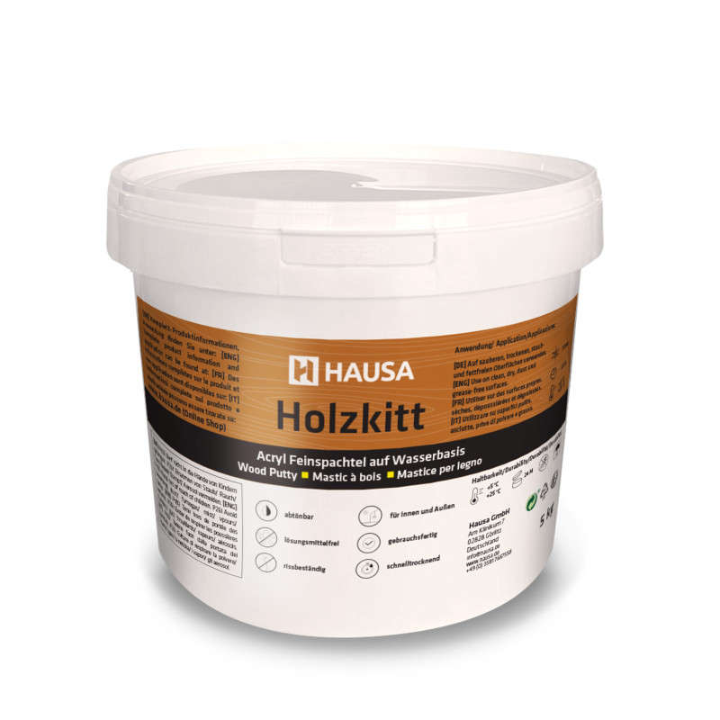 Holzkitt HAUSA 5 kg Erle Holzspachtelmasse Kitt für Holz