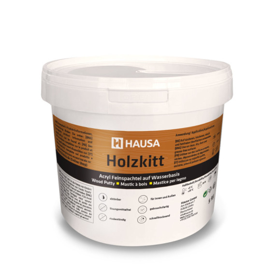 Holzkitt HAUSA 5 kg Kiefer Dunkel Holzspachtelmasse Kitt für Holz