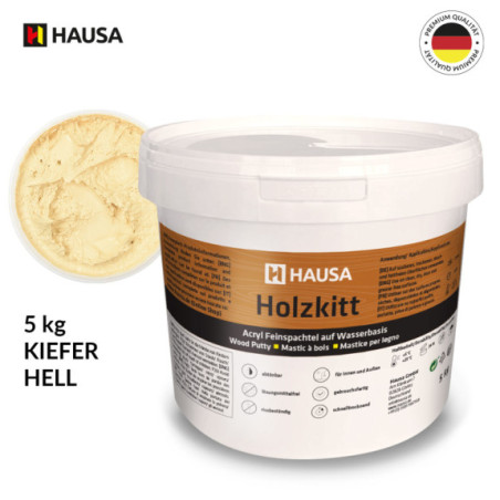 Holzkitt HAUSA 5 kg Kiefer Hell Holzspachtelmasse Kitt für Holz