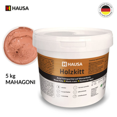 Holzkitt HAUSA 5 kg Mahagoni Holzspachtelmasse Kitt für Holz