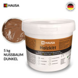Holzkitt HAUSA 5 kg Nussbaum Dunkel Holzspachtelmasse Kitt für Holz