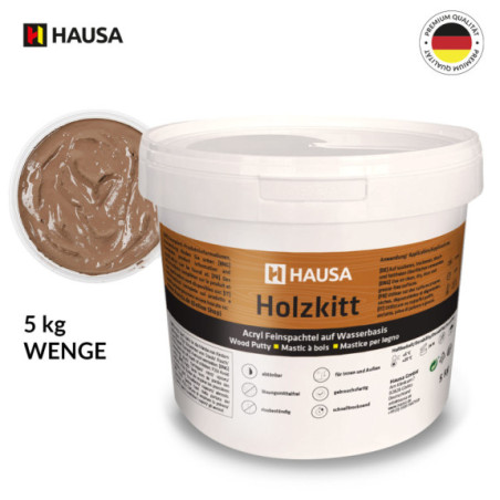 Holzkitt HAUSA 5 kg Wenge Holzspachtelmasse Kitt für Holz