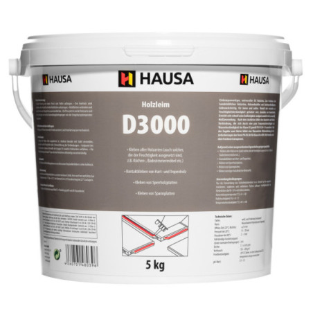 Holzleim HAUSA Wasserfest D3 Leim Extra Stark Weiß 5kg