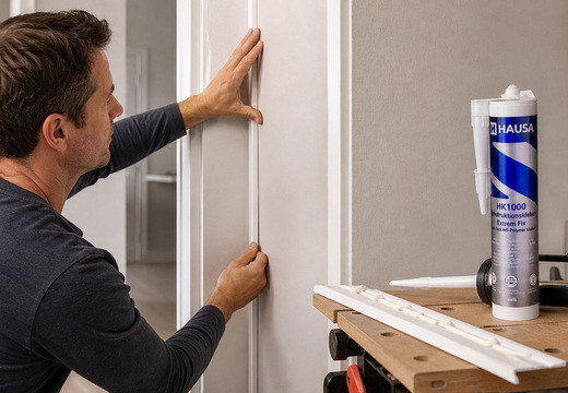 Wie und womit sind Leisten und Abdeckplatten zu kleben?