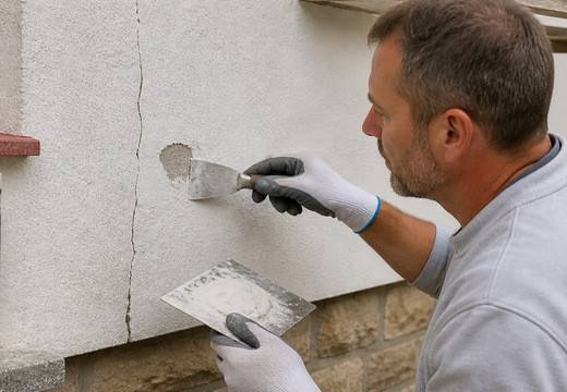 Fassade ausbessern - Risse und Putzschäden reparieren