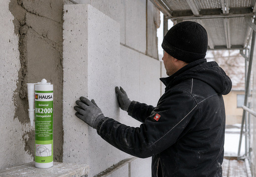 Fassade im Winter dämmen - Temperaturgrenzen für Kleber